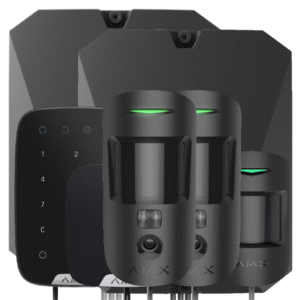 Kit Ajax Fibra negro. Hub Hybrid 2G + FibraMotionProtect + FibraKeypad + FibraHomeSiren + FibraMultiTransmitter + 2FibraMotionCam