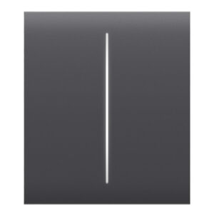 Ajax LightSwitch CenterButton 2-gang. Plusador Central Doble. Color Grafito