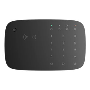 Ajax KeyPad Combi. Teclado táctil inalámbrico con sirena compatible con tarjetas y mandos cifrados. Color negro
