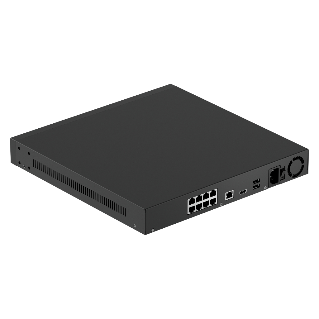 Ajax NVR H2D8PAC (16ch). Color Negro - Imagen 2