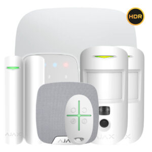 Kit Ajax blanco. Hub2 4G + 2MotionCam HDR PHOD + DoorProtect Plus + SpaceControl + KeyPad + HomeSiren